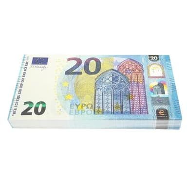 EIGHT4TWO® 100 Stück mit 20 Geldspielzeugen, 20 Banknoten mit einer Größe von 125 % (100 x 20-125 %)