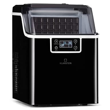 Klarstein Eiswürfelmaschine für Zuhause Camping Gastro, Schnelle Mini , Profi Eismaschine für Große Kleine Klare Eiswürfel, Selbstreinigend mit 3,2L Eiswürfelbehälter, 20kg/24h