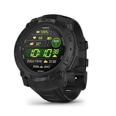 Garmin Instinct 3 Tactical 50mm AMOLED – Robuste, wasserdichte GPS-Smartwatch mit brillantem AMOLED Display und LED-Taschenlampe für Outdoor, Laufen u.a. – mit Pulsmessung und vielen smarten Features