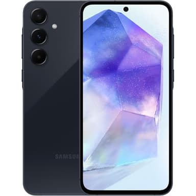 Samsung Galaxy A55 5G Smartphone Dual-SIM RAM 8 GB / Interner Speicher 128 microSD slot OLED-Display 6.6" 2340 x 1080 Pixel 120 Hz Triple-Kamera 50 MP 12 5 front camera 32 awesome navy
