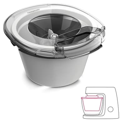 Kenwood Eisbereiter Aufsatz KAX71.000WH - Zubehör für Kenwood Küchenmaschinen, einfach zu Bedienen, spülmaschinenfest, kompatibel mit allen Modellen der Chef und Chef XL Serien, Weiß