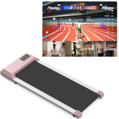 Superun Raceable Walking Pad – Laufband für Zuhause 2.5 PS mit App und Fernbedienung – Laufband Schreibtisch max 136 kg mit Multi-Runner-Rennen