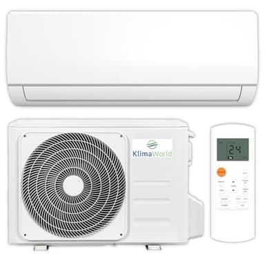 KlimaWorld NEXA S4E Split Klimaanlage Set + Heizung - 24000 BTU 2,6 kW - Kühlen A++/Heizen A+ - WiFi, SelfClean, Kältemittel R32, Fernbedienung, Timerfunktion, Follow Me, leise, Entfeuchten