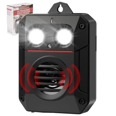 Marderschreck Auto mit Blitzlicht, GuKKK Marderschreck Garten mit Ultraschall, Marderschutz Im Motorraum, Marderschutz für Auto Intelligente Start-Stopp Funktion, für Autos, Kellern, Motorräumen