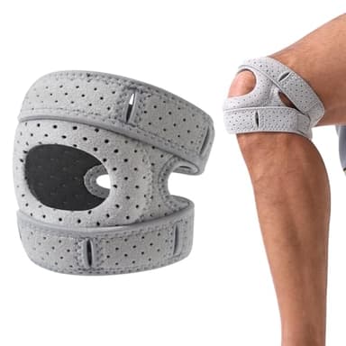Wellness Kniebandage,Knee PainRelief Brace, 2025 Neue Kniebandage zur ​​Belastungsreduktion​​, Verstellbare Knieunterstützung, Atmungsaktive Knie Schiene, ​​Stabilisierende Kniehilfe​​ (M)