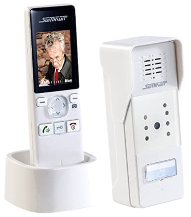 Somikon Funk Türsprechanlage: Funk-Türsprech-Anlage mit Videoübertragung (refurbished) (Funkklingel mit Monitor, Türklingel mit Kamera Akku, Türsprechanlagen Videoübertragungen)