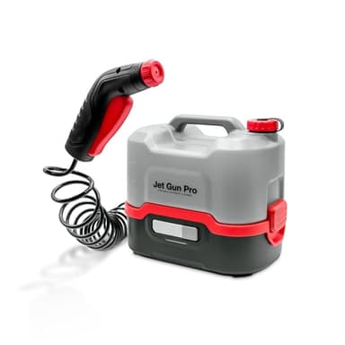 Errecom Jet Gun PRO, Tragbarer Akku-Hochdruckreiniger, 8-L-Wasserbehälter, 3-m-Spiralschlauch, Gewicht 2,1 Kg