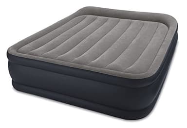 Intex Deluxe Pillow Rest Raised Luftbett - Queen - 152 x 203 x 42 cm - Mit eingebaute elektrische Pumpe, Top: Grey/Bottom: Blue, 64136