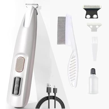Paw Trim Pro, Pfotentrimmer Für Hunde, Schermaschine Hund, Leise Wasserdicht Hundepfoten Trimmer Für Pfoten, Augen, Ohren, Gesicht, Körp (A)