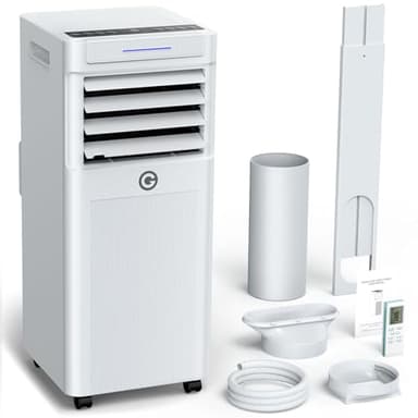 Klimaanlage Mobil 7000 BTU, 3-in-1 Mobile Klimaanlage mit Abluftschlauch, Kühlen,Entfeuchten,Luftzirkulation, LED Display&Fernbedienung, 24h-Timer, Leise&Energieeffizient, Für Räume bis zu 68 m³(20㎡)
