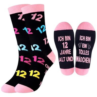 Belloxis Mädchen Geschenke 12 Jahre Geschenke für 12 Jährige Mädchen Geburtstag Baumwolle Socken