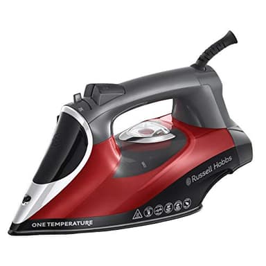 Russell Hobbs Dampfbügeleisen [opt. Temperatur für alle Stoffe] One-Perfect-Temperature (2600W, 210 g/min Extra-Dampfstoß, Keramik-Turmalin-Bügelsohle, Selbstreinigung, Antikalk) Bügeleisen 25090-56