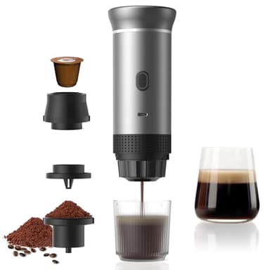 Vunzo Elektrische Espressomaschine Tragbare Kaffeemaschine, Selbsterhitzung mit USB-C, Kapsel Kaffeemaschine Mini, Reisekaffeemaschine, Camping kaffeemaschine