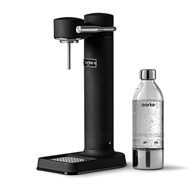 Aarke Carbonator 3, Premium Wassersprudler aus Edelstahl mit Aarke Flasche, Mattschwarz Finish
