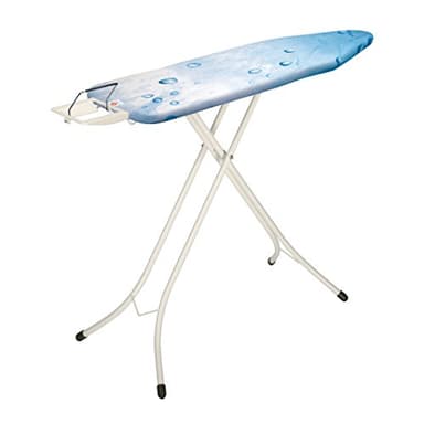 Brabantia - Bügelbrett B - für Dampfbügeleisen - Höhenverstellbar - für Links- und Rechtshänder - Solider Vierfußrahmen - Leicht versetzbar - Bügeleisen bis 13,5 cm - Ice Water - 124 x 38 cm