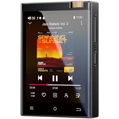 HiFi MP3 Player, 80GB(16+64) MP3 mit Bluetooth und WiFi, Oilsky 2,8'' verlustfreier DSD High-Fidelity Digital tragbarer Audio Musik Player Android 9.0