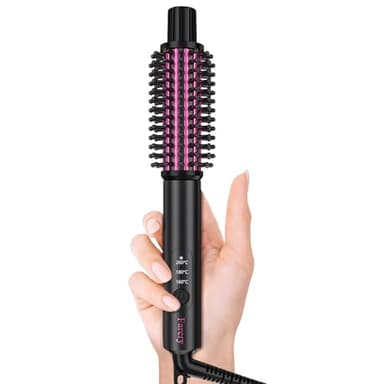 FARERY Mini Thermal Brush Heizbare Rundbürste 25mm für Locken & Volumen, Ideal für kurzes bis mittellanges Haar, schnelle Stylings & Touch-ups, 3 Temperaturstufen (160–200°C), Anti-Verbrühung
