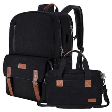 MOSISO Kamera Rucksack 17,3 Zoll, DSLR/SLR/Spiegellose Hülle mit Laptopfach & Eingebaute Fotografie Einsatztasche&USB-Ladeanschluss&Regenschutz Kompatibel mit Canon/Nikon/Sony/Laptop,Schwarz