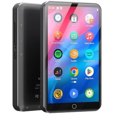 MP3 Player Spotify, MECHEN MP3 Player Bluetooth WLAN, Portable Android MP4-Player mit Amazon Musik, Deezer, Audible Kompatibel, 4 Zoll Touchscreen (Grau)