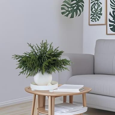 Laelfe 12 Stück Künstliche Tannenzweige, Tannenzweige Künstlich Wie Echt, Gefälschte Tannenzweige Kiefernnadel Girlande DIY für Dekoration von Kranz, Weihnachtsbäumen (Tannenspitzen - Norfolk)