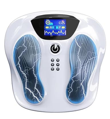 EMS TENS Durchblutungs-Stimulator für Beine & Füße – Elektrisches Fußmassagegerät gegen Neuropathie, Muskel- & Schmerztherapie, Fußmassagegerät zur Förderung der Durchblutung & Lymphdrainage