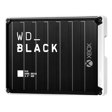 Western Digital WD WD_BLACK P10 Game Drive for Xbox One WDBA5G0040BBK Festplatte 4 TB extern tragbar USB 3.2 Gen 1 Schwarz mit weißer Verzierung