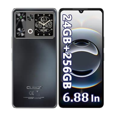 CUBOT P90 Smartphone Ohne Vertrag Android 15, 24GB RAM+256GB ROM Handy Ohne Vertrag G100, 6.88" 120Hz Display Simlockfreie Handys, 1.72" Hinterer Touchscreen, 64MP, 5100mAh, NFC/Face ID/Fingerabdruck