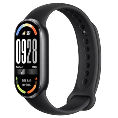 Xiaomi Smart Band 10-1,72 AMOLED-Display mit 1500 Nits, Schlaf- und Herzfrequenzmonitor, 5ATM Wasserdicht, 21 Tage Akkulaufzeit, 60 Hz Aktualisierungsfrequenz, 150+ Modi (Midnight Black)