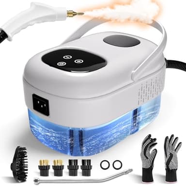 TwoOases 2500W Dampfreiniger, Hochdruck Dampfreiniger Handgerät für den Heimgebrauch, Tragbarer Handdampfreiniger, Hochtemperatur-Dampfreinigungsmaschine für Küche, Badezimmer, Fliesen (Weiß)