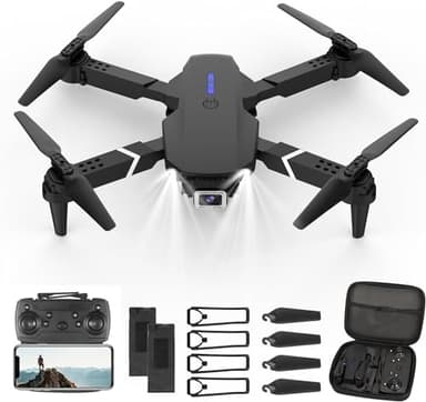 Drohne mit Kamera HD 4K,RC Faltbare FPV WiFi Live Ãœbertragung Drohne für Kinder Anfänger,2 Akku Lange Flugzeit,Headless Modus,Flugbahnflug,Hindernisvermeidung,One Key Start/Landen,Headless Modus