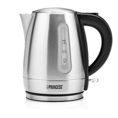 Princess 01.236023.01.001 Edelstahl Wasserkocher, Fassungsvermögen 1 L, 2200 W