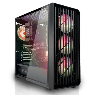 SYSTEMTREFF High-End Gaming PC AMD Ryzen 7 5700X 8x4.6GHz | Nvidia RTX 5060 TI 16GB DX12 | 1TB M.2 NVMe | 32GB DDR4 RAM | Windows 11 | WLAN Desktop Computer Rechner für Gamer, Zocker & Streamer