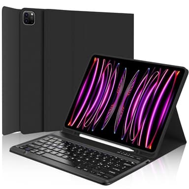 IVEOPPE Tastatur für iPad Pro 12,9, Hülle mit Tastatur für ipad Pro 6./5./4./3. Generation, Bluetooth QWERTZ Magnetische Keyboard für iPad 12.9 Zoll (6/5/4/3 Gen) 2018-2022, Schwarz