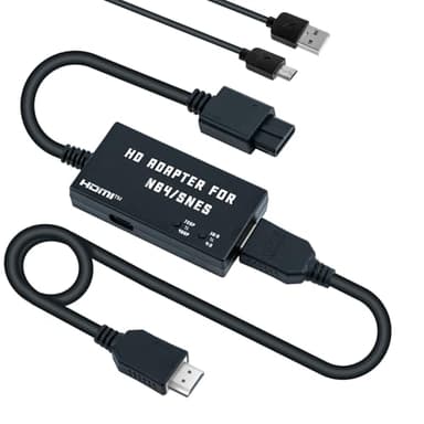 Mcbazel N64/SNES zu HDMI Konverter HDMI Kabel für N64/SNES Konsole auf HDMI HDTV unterstützt 480p/720p/Stereo-Audio/16:9/4:3-Formatverhältnis