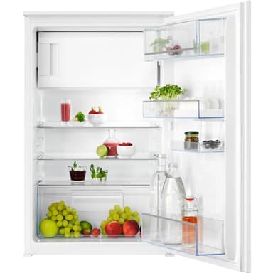 AEG Einbau-Kühlschrank 88 cm mit 4-Sterne-Gefrierfach, Serie 5000 OptiSpace: 2x vielfach verstellbare Glasablage, großer Kühl- (110L) & Gefrierraum (14L), LED-Display, Schlepptür-Technik, TF5OS882ES