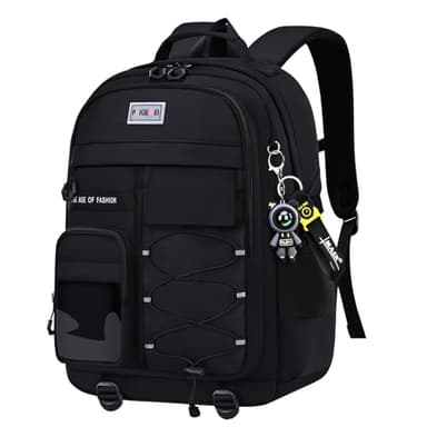 Waniki Rucksack Herren Großer Schulrucksack Teenager Mädchen Schulranzen Jungen Schultasche Wasserdicht Rucksack Lässige Reiserucksack Schultaschen School Bag Mit exquisitem Anhängerv