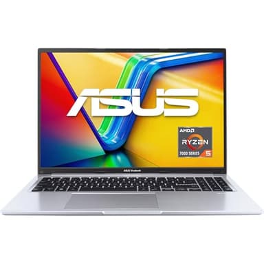 ASUS Vivobook 16 Laptop | 16" WUXGA entspiegeltes IPS Display | AMD Ryzen 5 7430U | 16 GB RAM | 512GB SSD | AMD Radeon | Windows 11 | QWERTZ Tastatur | Cool Silver