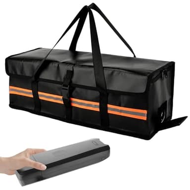 Neerow Ebike Akku Tasche, Feuerfeste Box für Fahrradakku bis 1800 °C, Akku Tasche Feuerfest Wasserdicht, Explosionsgeschützt für Lagerung, Transport, Laden (49 x 15 x 15cm)