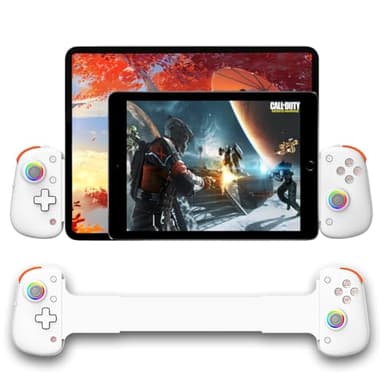 Megadream Game Controller für iOS/Android, Unterstützung iPad Pro 13inch, Telefon Tablet Wireless Gaming Controller Bluetooth Gamepad für PC Switch Xbox PS4 für COD,Cloud Gaming/Direct Play(Weiß)
