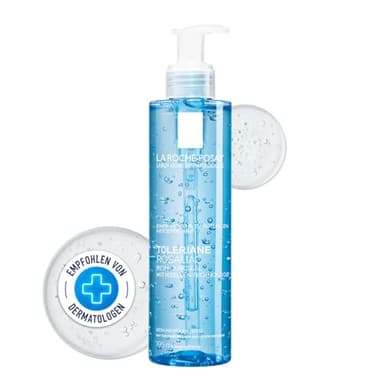 La Roche Posay Reinigungsgel bei Rosazea oder Couperose, für empfindliche und zu Rötungen neigende Haut, Mit Mizellen-Technologie und Thermalwasser, Toleriane Rosaliac, 195 ml