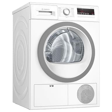 Bosch WTH85VWIN Serie 4 Wärmepumpentrockner für 8 kg Wäsche, 236 kWh pro Jahr, Auto Dry, Anti Vibration-Design, Sensitive Drying-System, Umweltfreundliches Kühlmittel, Weiß