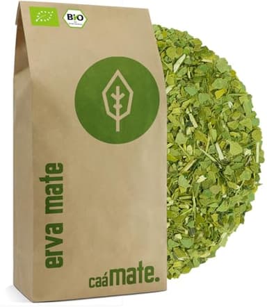 Mate Tee BIO 1KG ● frisch & grün ● Original Yerba Mate ● luftgetrocknet ● rauchfrei ● plastikfrei ● fair ● Matetee aus Mateblättern, Mateästen und Mateblattpulver ● DE-ÖKO-006