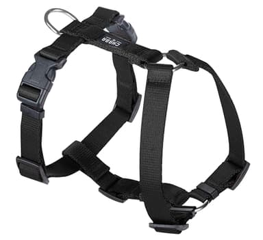 Chaba Guard Hundegeschirr für mittelgroße Hunde mit Kontrolle, Anti-Zug & Würgen, Verstellbar, Komfortabel und Leicht, Classic Step-in Brustgeschirr, Laufgeschirr, Dog Harness, Größe L, SCHWARZ