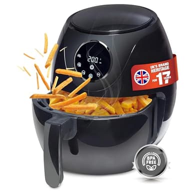 Linsar - Heißluftfritteuse 3l - 3 in 1 XL Airfryer - Fritteuse ohne Öl - Air Fryer mit digitalem LED-Touchscreen und 6 Programmen - 1200W