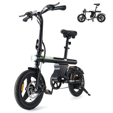 Finbike Elektrofahrräder Klappbar,14 Zoll Elektrofahrrad 7.8Ah Akku,250W Kompakt E-Bike mit 3H Schnellladung,3 Fahrmodi,3 Geschwindigkeitsmodi,Reichweite MAX 45km,Falt-Pedelec für Erwachsene/Teens