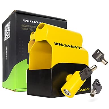 HASKYY Diebstahlsicherung Anhängerschloss Wohnwagen Premium Kastensicherung Hitch Lock Safety inkl. 3 Schlüsseln Kupplungsschloss