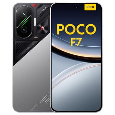 Xiaomi Poco F7 Smartphone, 12+256GB, Silber, Flaggschiff Snapdragon 8s Gen 4, 6500mAh Akku, 50MP Sony-Kamera mit OIS, 6,83" 1.5K 120Hz AMOLED-Display (Kein Netzadapter enthalten)