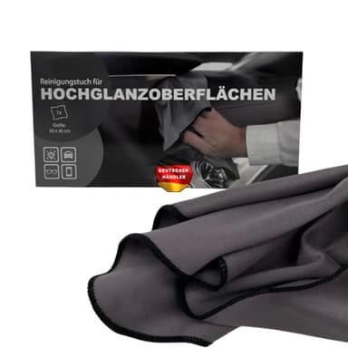 Bassendowski Premium Microfasertuch – Hochglanztuch für empfindliche Oberflächen – fusselfrei, streifenfrei, waschbar