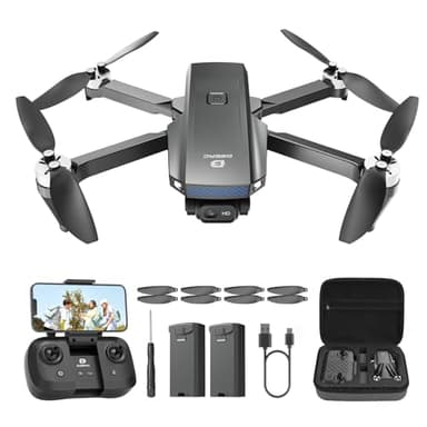 DEERC Drohne mit Kamera 1080P für Kinder, Anfänger, D20S RC Drohnen faltbar mit FPV Übertragung, 2 Akkus Lange Flugzeit, Bürstenloser Motor,Höhenhaltung,Optisch Fluss Spielzeug Geschenk für Jungend,C0