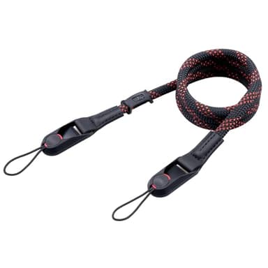 VKO Kameragurt Kamera Schultergurt mit Schnellverschluss-System Tragegurt für SLR DSLR digitale oder spiegellose Kamera (Schwarz Rot